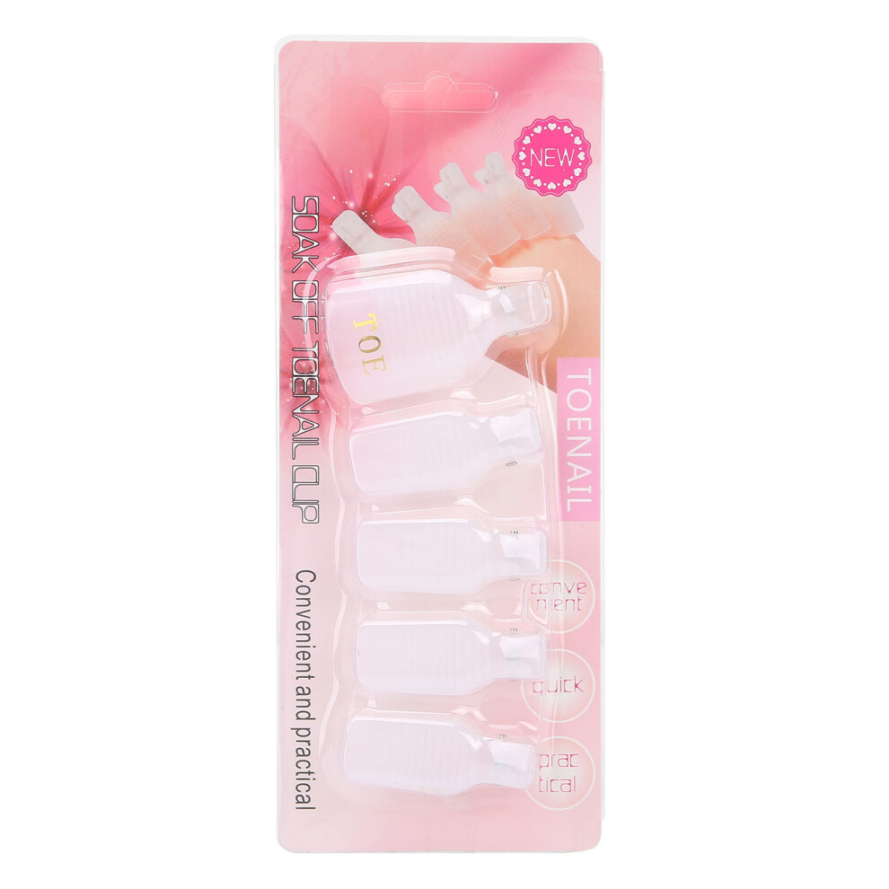 5pcs Gel Polish Remover Clips Home Salon Toenail
