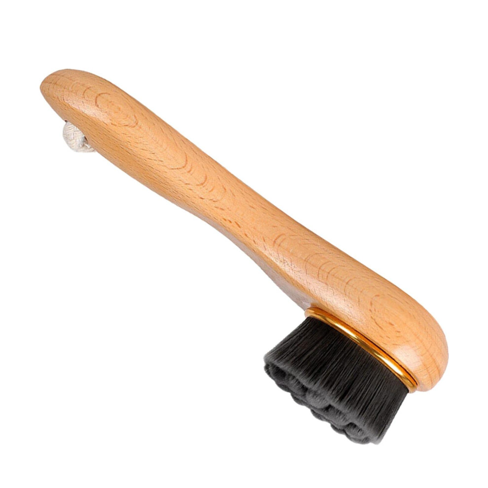 Facial Cleansing Brush with Wooden Handle for Deep Pore Cleaning, Exfoliating Face Cleanser Tool, Soft Bristles