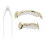 Hip Hop False Teeth Set Reusable Unfading Copper 10
