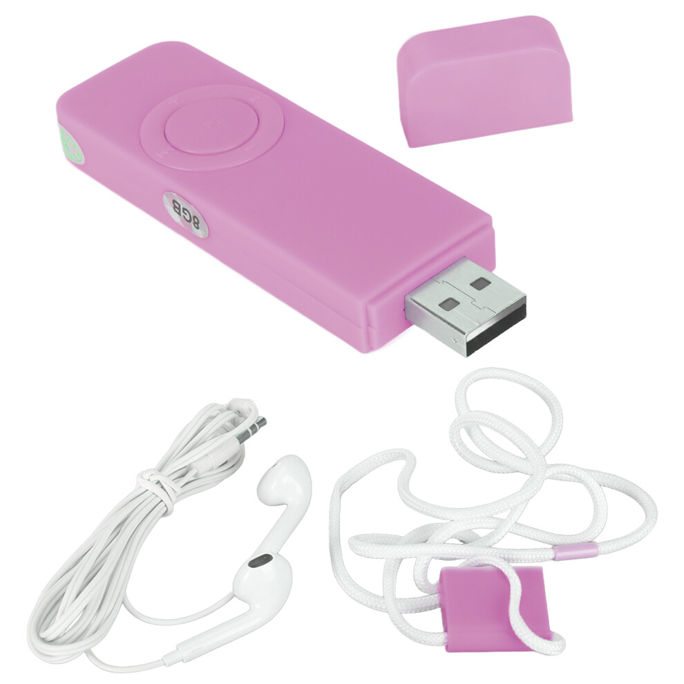 Mp3 Player 8Gb Memory 64Gb Expandable Usb Flash Pink 9387669189446
