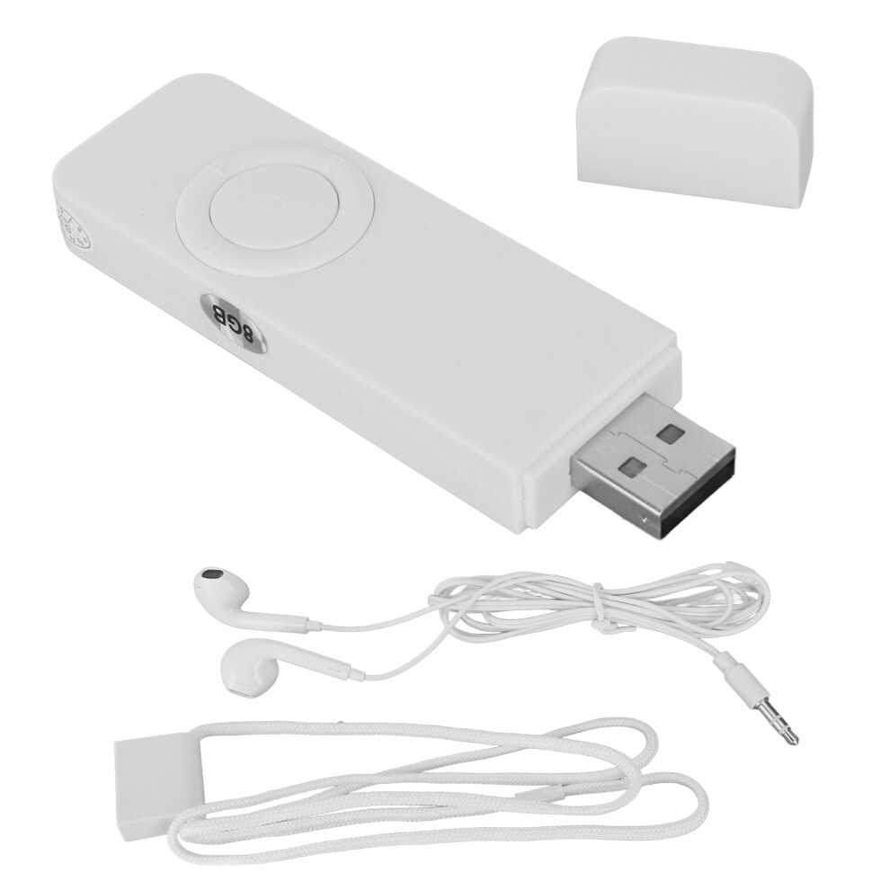 Mp3 Player 8Gb Memory 64Gb Expandable Usb Flash White 9387669189378