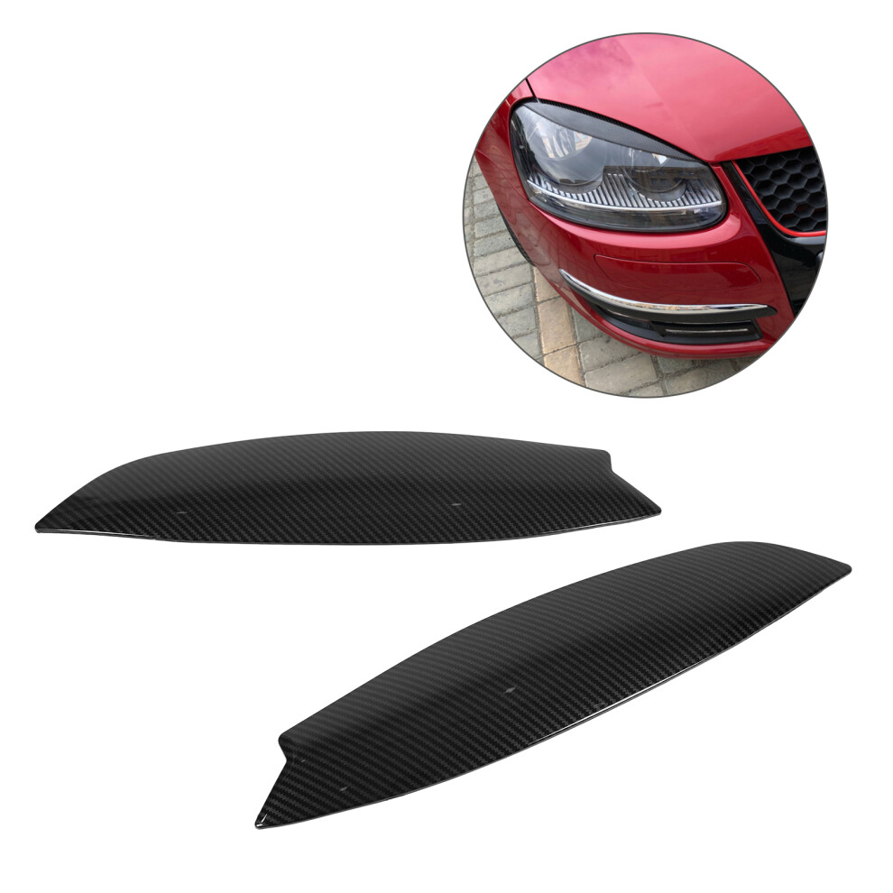 2Pcs Carbon Fiber Headlight Eyelids For Mk5 R 2003-2008 3111342602658