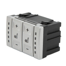 Pulsante di riscaldamento del sedile dell'auto in ABS argentato BS7T19K314AB