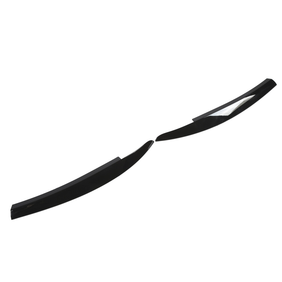 2Pcs Glossy Front Headlight Eyebrow Trim For Car, Abs Exterior Decor Black 4941342602612