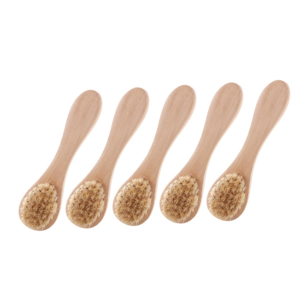 Small Face Scrubber 5pcs Facial Cleansing Brush Set for Sensitive Skin, Soft Bristles, Compact Size, Gentle Massage