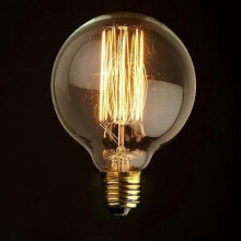 E27 rund glödtrådslampa 40W - varmvit - vintage retrolampa