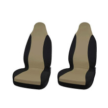 (2 pezzi beige nero)X Autohaux 5 colori Coprisedili universali per auto Coprisedili per interni