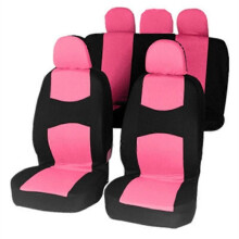 (ROSA 5 pezzi) Coprisedili per auto Set completo 5 pezzi 2 pezzi Coprisedili universali Coprisedili