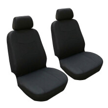 (Nero 2 pezzi) Coprisedili per auto Set completo 5 pezzi 2 pezzi Coprisedili universali Protezione sedili