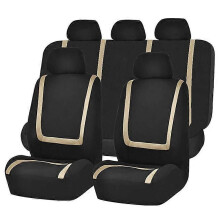 (Set completo beige) Coprisedile per auto AUTOYOUTH Poggiatesta staccabili Coprisedili universali in