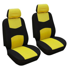 (Giallo 2 pezzi) Coprisedili per auto Set completo 5 pezzi 2 pezzi Coprisedili universali Protezione