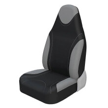 (GRIGIO 1 PZ) Set completo coprisedile per auto integrato in stile racing in tessuto piatto in poliestere