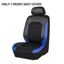 (PQ118-1SeatBlue) Coprisedile impermeabile per auto in pelle PU, compatibile con airbag universale,