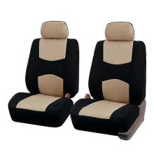 (BEIGE 2 pezzi) Coprisedili per auto Set completo 5 pezzi 2 pezzi Coprisedili universali Protezione