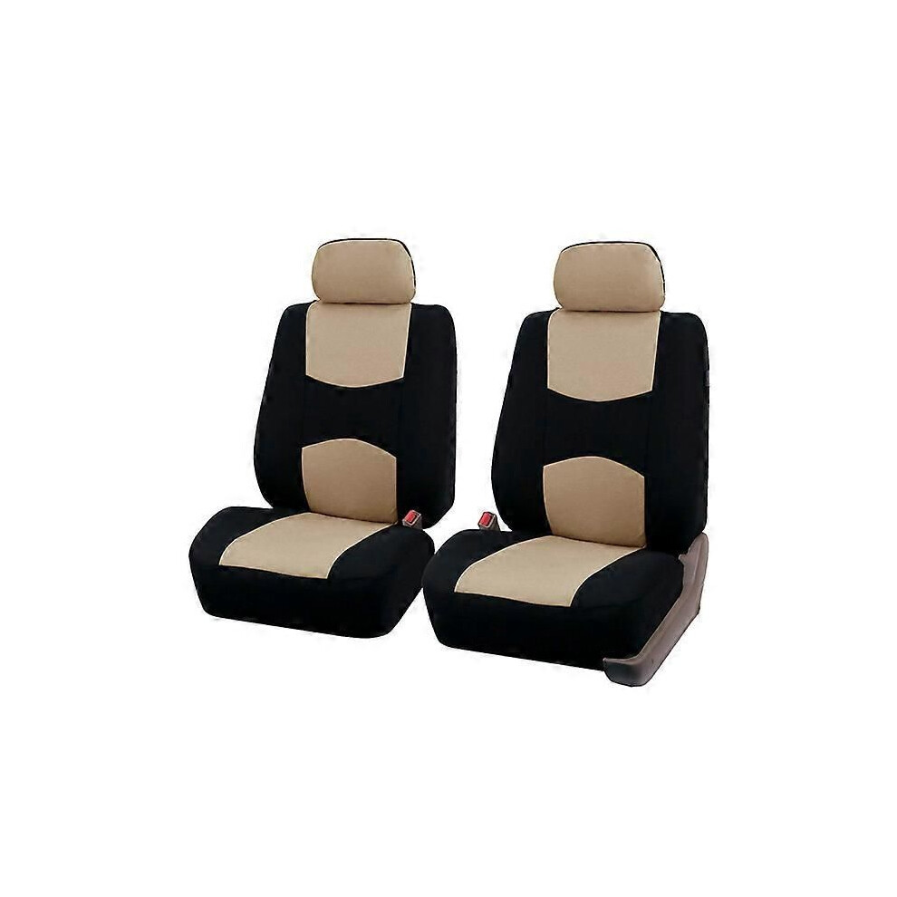 (Beige 2 Pezzi) Coprisedili Per Auto Set Completo 5 Pezzi 2 Pezzi Coprisedili Universali Protezione