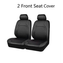 (YT002-2SeatBlack) Coprisedile impermeabile per auto in pelle PU, compatibile con airbag universale,