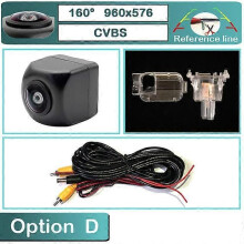 (Modèle D-Fisheye-160degB) Caméra de recul Fisheye 170 720P HD AHD pour voiture Mazda 6 M6