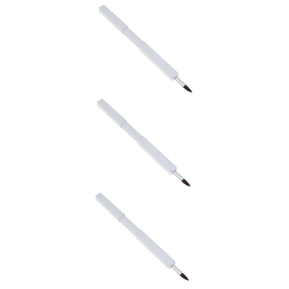 3pcs Lipstick Applicator Retractable Lip Brush Portable Makeup Brush Set for Daily Use in Salon and Travel