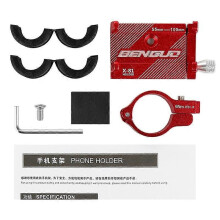 (rouge)RYRA Scooter Support Support de Téléphone Mobile en Aluminium Antidérapant Moto Vélo Support