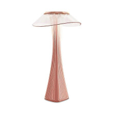 Lampada da tavolo a LED nordica (rosa) dimmerabile a 3 livelli, da comodino, per camera da letto, caricabatterie
