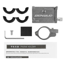 (Titane)RYRA Support de téléphone pour scooter Support de téléphone portable en aluminium antidérapant