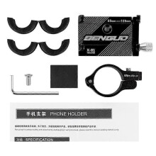 (noir)RYRA Support de téléphone pour scooter Support de téléphone portable en aluminium antidérapant