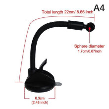 (A4) Support de bras télescopique en plastique pour voiture, base à ventouse pour téléphone portable