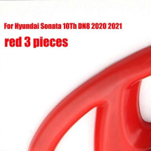 Autocollants décoratifs pour volant avant et arrière modifiés (rouge) pour Hyundai Sonata 10e DN8