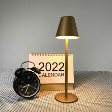 (Bronzo) Lampada da tavolo moderna a LED senza fili Lampada da scrivania a batteria ricaricabile Lampada