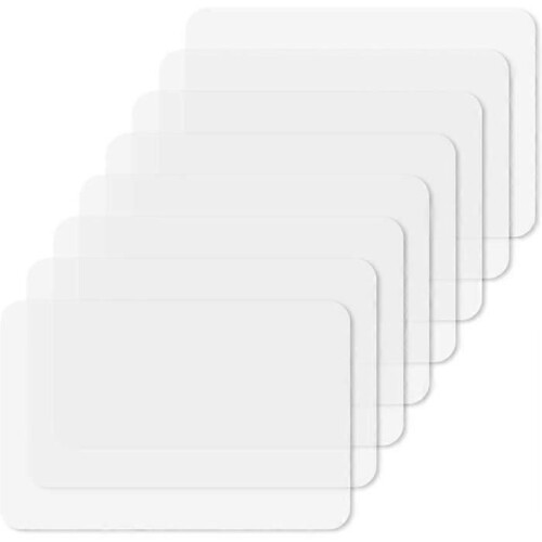 8er Set Tischsets aus durchsichtigem Kunststoff, hitzebeständig, als Platzset oder Schreibunterlage