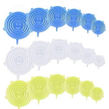 Lot de 18 couvercles extensibles en silicone sans BPA, couvercles universels en 6 tailles différentes