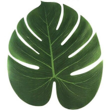 Hojas de palmera artificiales tropicales para luau hawaiano - Paquete de 60 - 35 x 29 cm - Verde - Tela