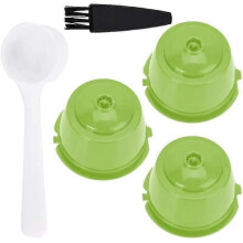 Herbruikbare koffiefiltercapsules, navulbare capsules, Dolce Gusto navulbare capsule (1 lepel, 1 borstel)