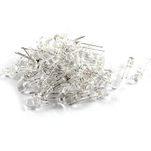 Lumières LED brillantes, diodes électroluminescentes, 70 pièces, CC 3 V-6 V, 5 mm, blanc