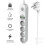 Multipresa con protezione da sovratensione, 4 prese e 4 prese USB - Bianca - Tipo E - 10 A - 2 m 1