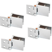 Bisagra, 4 piezas de bisagra de clip para puerta de vidrio, bisagra para puerta de vidrio de gabinete