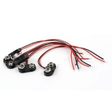 SOURCING MAP 5st T-typ plastfodral med clipskontakt för 9V batteri