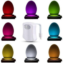 Toalettljus LED Nattljus Rörelsesensor Belysning för WC Skål Sits Badrum 8 Färger Ändrar