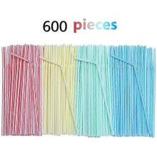 Pailles jetables - ZGEER - 600 PCS - Multicolore - 21 cm - Non toxique