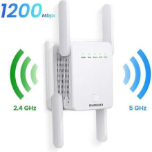 Répéteur Wi-Fi puissant 1 200 Mbps, écran intelligent, amplificateur Wi-Fi 58 GHz, extension double