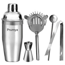 PRUMYA Professional Cocktail Shaker 5 Kpl Cocktail Shaker Mixer Kit ruostumattomasta teräksestä valmistettu