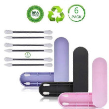 Wiederverwendbares Silikon-Wattestäbchen, Doppelkopf, Recycling-Wattestäbchen, Beauty-Tool, 3 Boxen,
