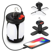 Oplaadbare kampeerlamp - TEHIYOL - 6 verlichtingsstanden - Opvouwbaar ontwerp - Solar USB - IPX4