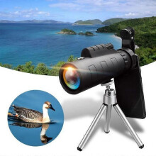 Telescopio monocular de visión nocturna NEUFU con zoom HD de 50 aumentos, clip y trípode para teléfono