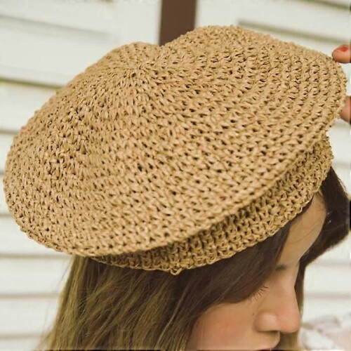 Solhatt - Dam - Raffia - Beige - Casual - Storlek 55-58cm