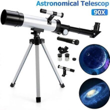 Telescopio astronómico portátil MERKMAK, refractor con zoom HD, telescopio espacial monocular + trípode