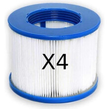 Schraubfilterkartusche – Aqua Spa – 4er-Pack – 120-lagiges Papier – 80 mm Höhe – 100 mm Durchmesser