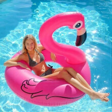 Aufblasbare Pool- und Strandmatratzenboje - Rosa Flamingo - PVC - 200 x 95 cm - Für Erwachsene und Kinder