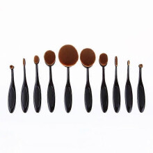 10ST Kvinnors sminkborste Ansiktsborste Foundation Blush BB Cream Portable Brush