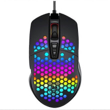 Souris filaire Glare RGB Hollow Honeycomb 7 touches 6400 DPI Noir